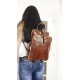 Leather backpack brown leather bag leather travel bag Babbet