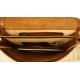 Brown leather messenger crossbody bag