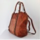 Convertible tan leather handbag to backpack or crossbody bag Jarah