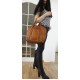 Convertible tan leather handbag to backpack or crossbody bag Jarah