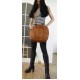 Convertible tan leather handbag to backpack or crossbody bag Jarah