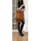 Convertible tan leather handbag to backpack or crossbody bag Jarah