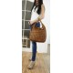 Tan leather tote bag distressed leather handbag purse Miranda