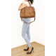 Acker Distressed Cognac Leather Handbag