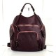 Red-Wine Leather Backpack Aim for Timeless Beauty