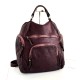 Red-Wine Leather Backpack Aim for Timeless Beauty