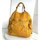 Yellow Aim Leather Backpack for Fresh Energy