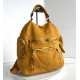 Yellow Aim Leather Backpack for Fresh Energy