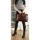 Leather briefcase April cognac leather laptop bag