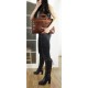 Leather briefcase April cognac leather laptop bag