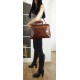 Leather briefcase April cognac leather laptop bag