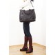 Leather tote bag Aren red-wine leather crossbody bag