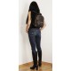 Small leather backpack Eisen dark brown leather bag