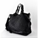 Elow Black Woven Leather Tote Bag