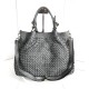 Elow Grey Woven Leather Tote Bag