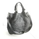 Elow Grey Woven Leather Tote Bag