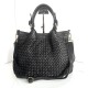 Elow Black Woven Leather Tote Bag