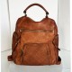 Vintage Cognac Leather Backpack Jerry