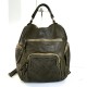 Military Green Leather Backpack Jerry