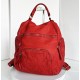 Red Distressed Leather Backpack Jerry