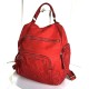 Red Distressed Leather Backpack Jerry