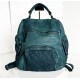 Teal Blue Leather Backpack Jerry