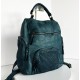 Teal Blue Leather Backpack Jerry