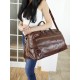 Leather travel crossbody bag Klein Brown leather weekender sport bag