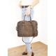 Prinz dark brown leather satchel shoulder briefcase crossbody bag