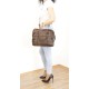 Prinz dark brown leather satchel shoulder briefcase crossbody bag