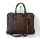 Prinz dark brown leather satchel shoulder briefcase crossbody bag