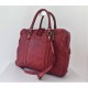 Prinz red wine leather satchel shoulder briefcase crossbody bag