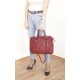 Prinz red wine leather satchel shoulder briefcase crossbody bag