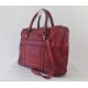 Prinz red wine leather satchel shoulder briefcase crossbody bag